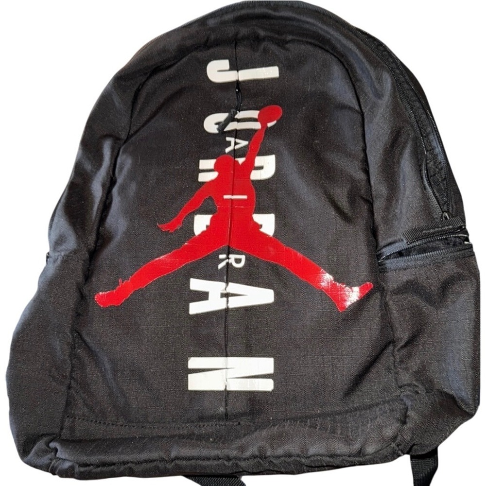 Jordan Backpack Black Red Jumpman School Travel Bag Nike‎